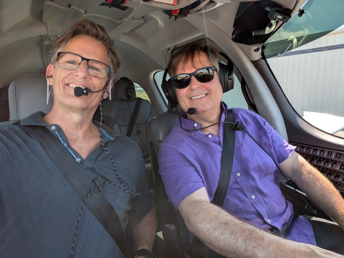 Jay Hirshberg in the Vision Jet cockpit
