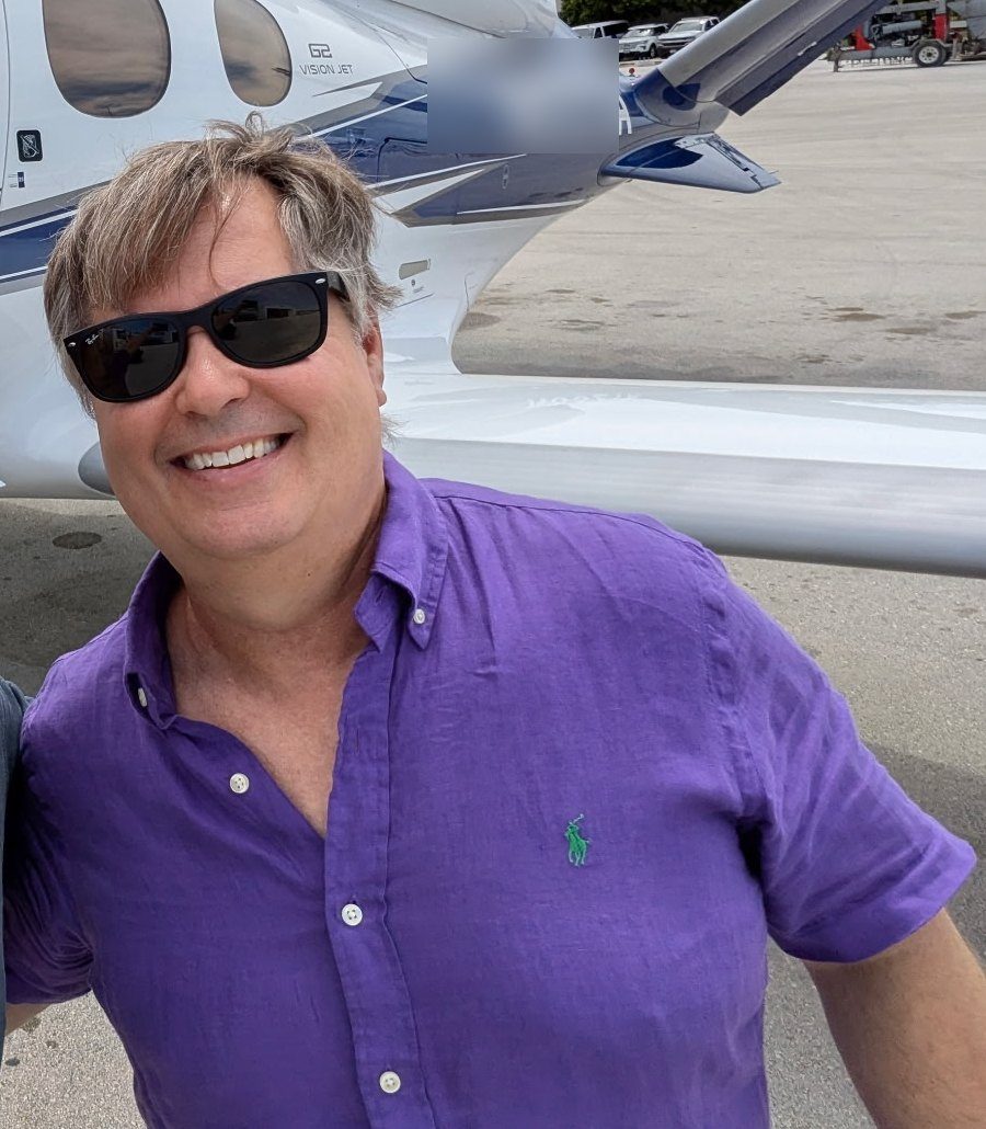 Jay Hirshberg in front of his Vision Jet